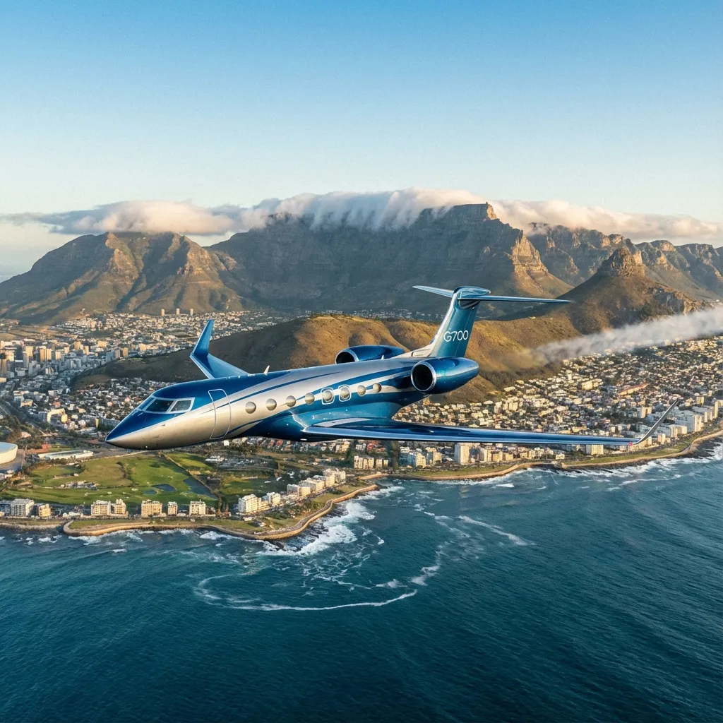 Private Jet Charter to Cape Town, South Africa